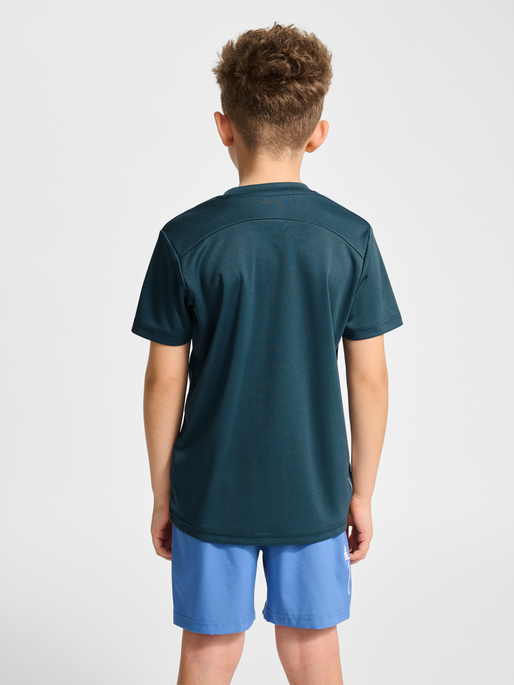 hmlJR PULSE TRAINING T-SHIRT, STARGAZER, model