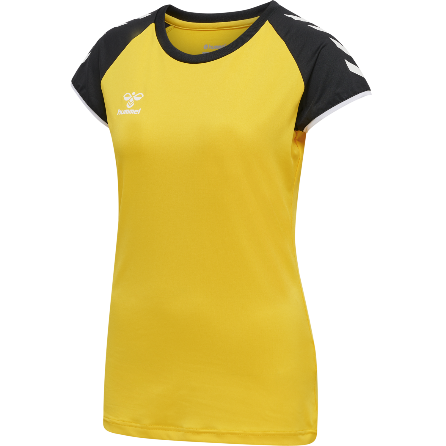 hmlCORE VOLLEY STRETCH TEE WO, BLAZING YELLOW, packshot