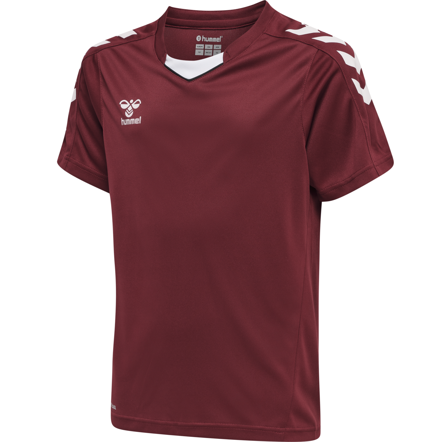hmlCORE XK POLY JERSEY S/S KIDS, MAROON, packshot