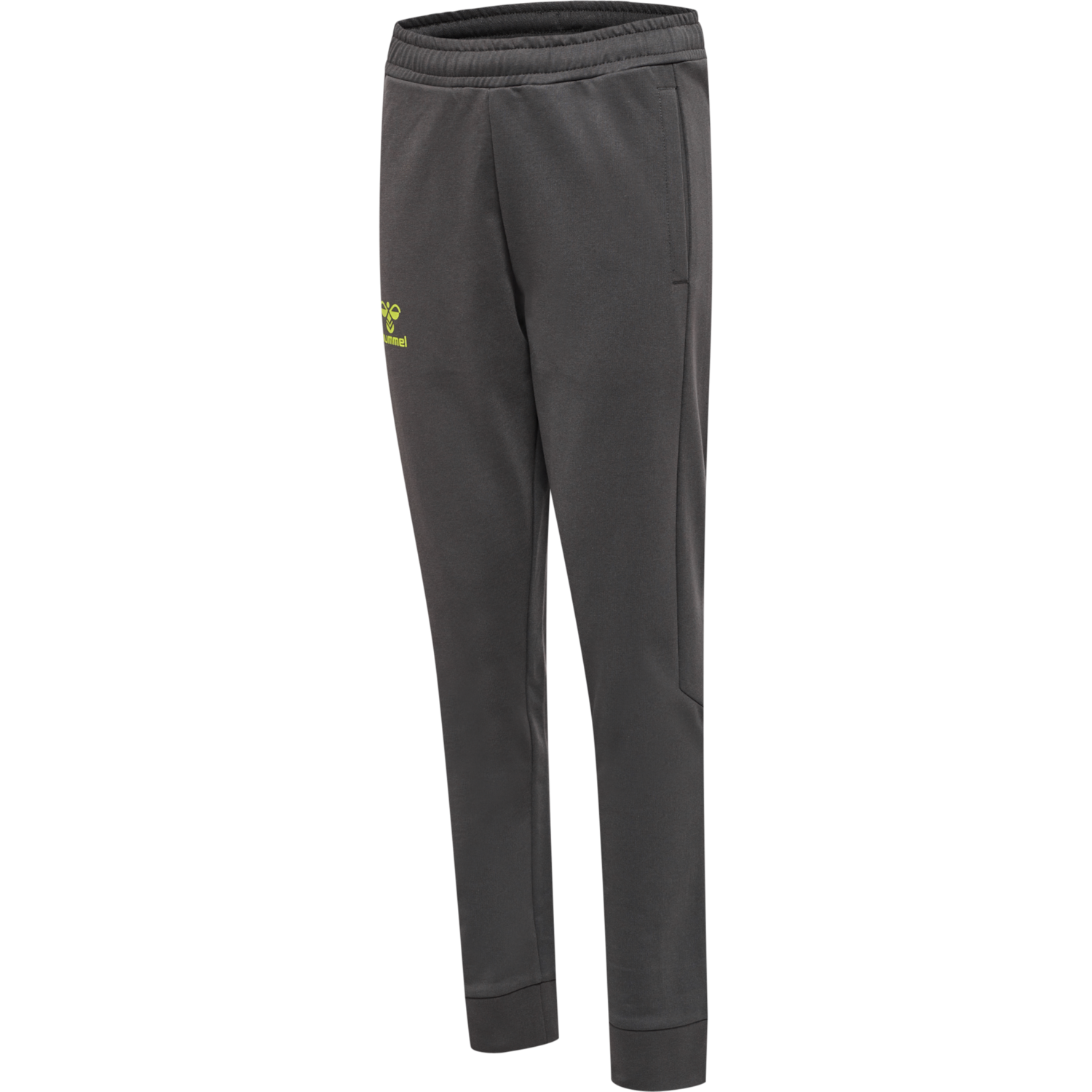 hmlOFFGRID COTTON PANTS KIDS, FORGED IRON/DARK CITRON, packshot