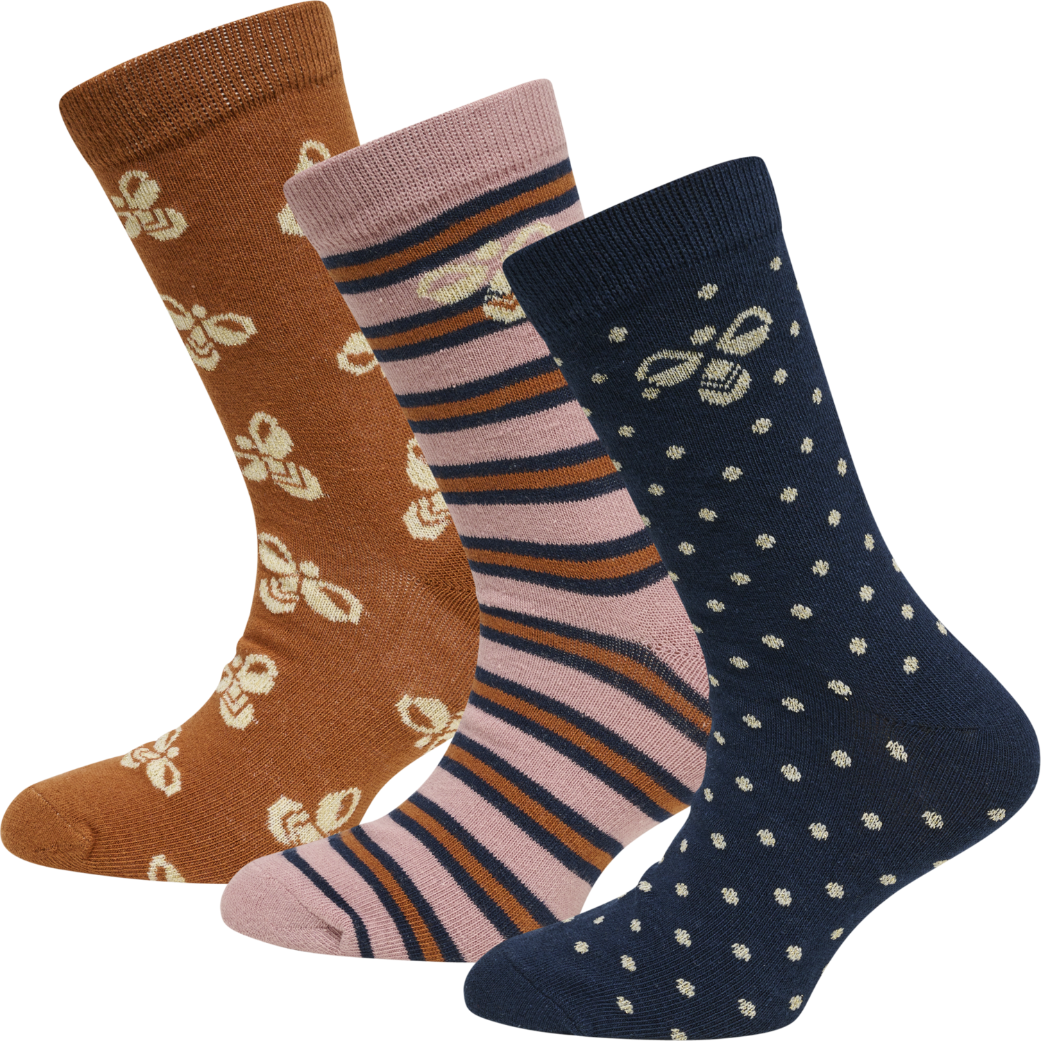 hmlALFIE SOCK 3-PACK, BLACK IRIS, packshot