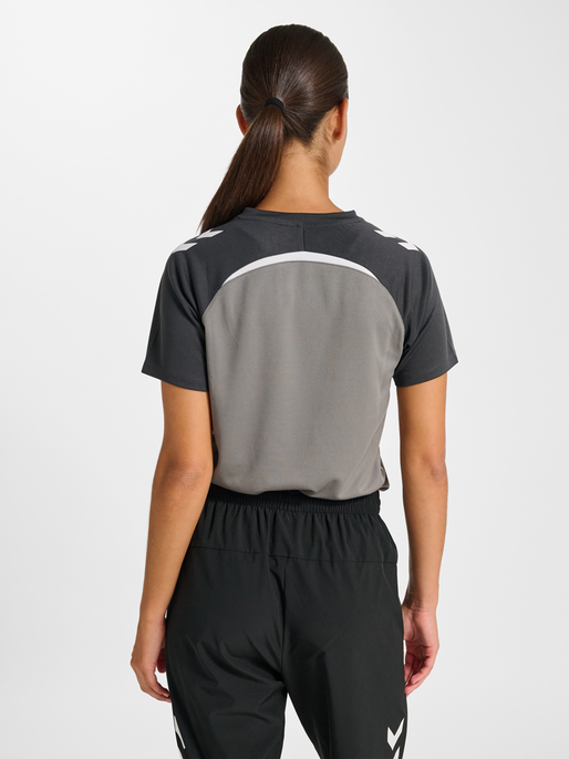 hmlLEAD 2.0 JERSEY S/S WOMAN, STEEL GRAY/ASPHALT, model