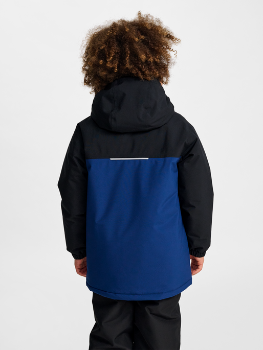 hmlJR BLOCK JACKET WP, ESTATE BLUE, model