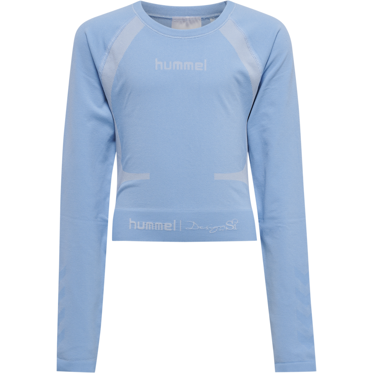 hmlSI SEAMLESS CROPTOP L/S, BEL AIR BLUE, packshot