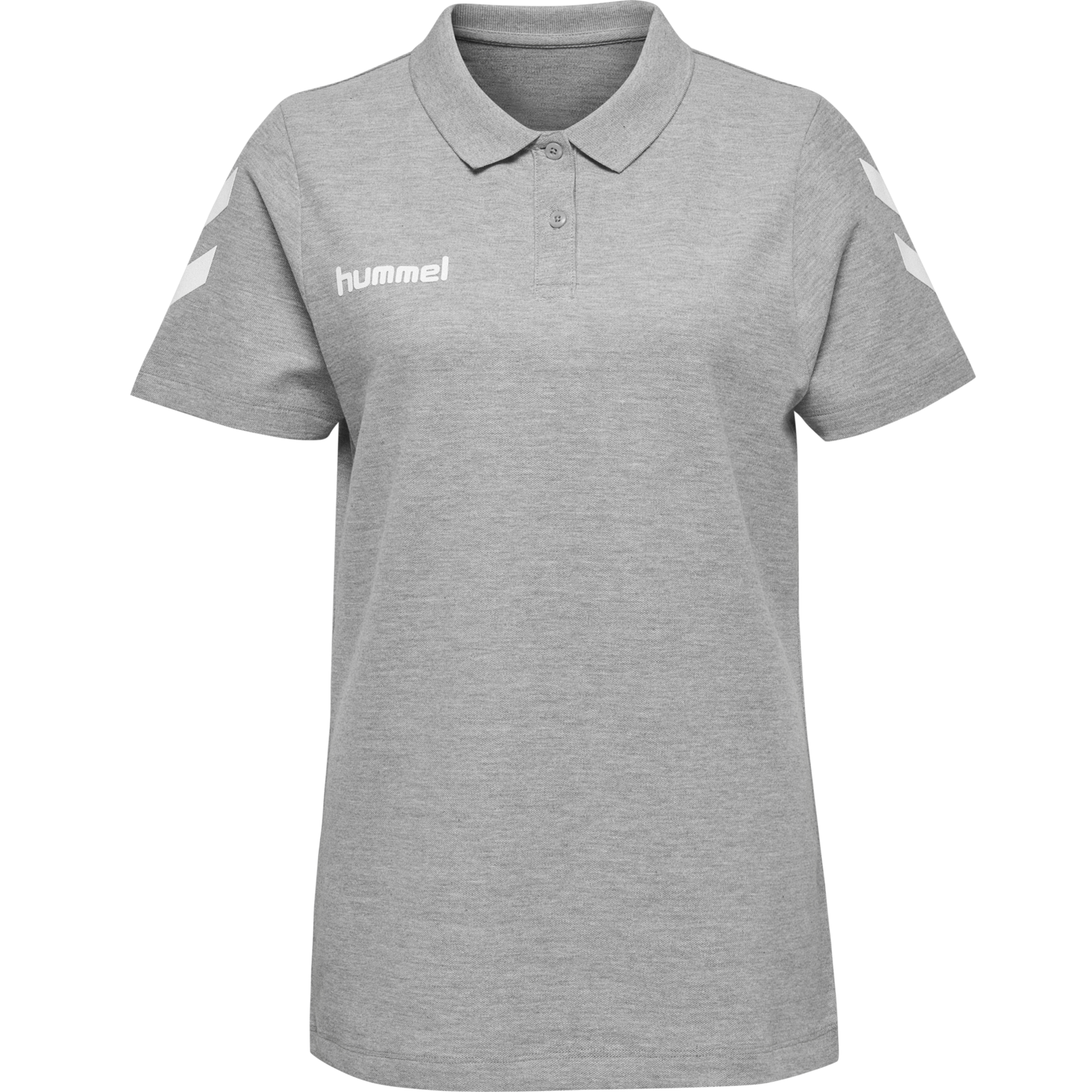 HMLGO COTTON POLO WO, GREY MELANGE, packshot