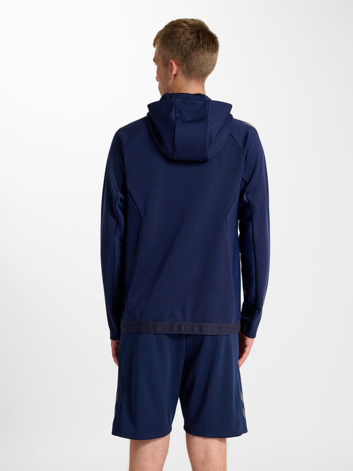 hmlCIMA 2.0 ZIP HOODIE, MARINE, model