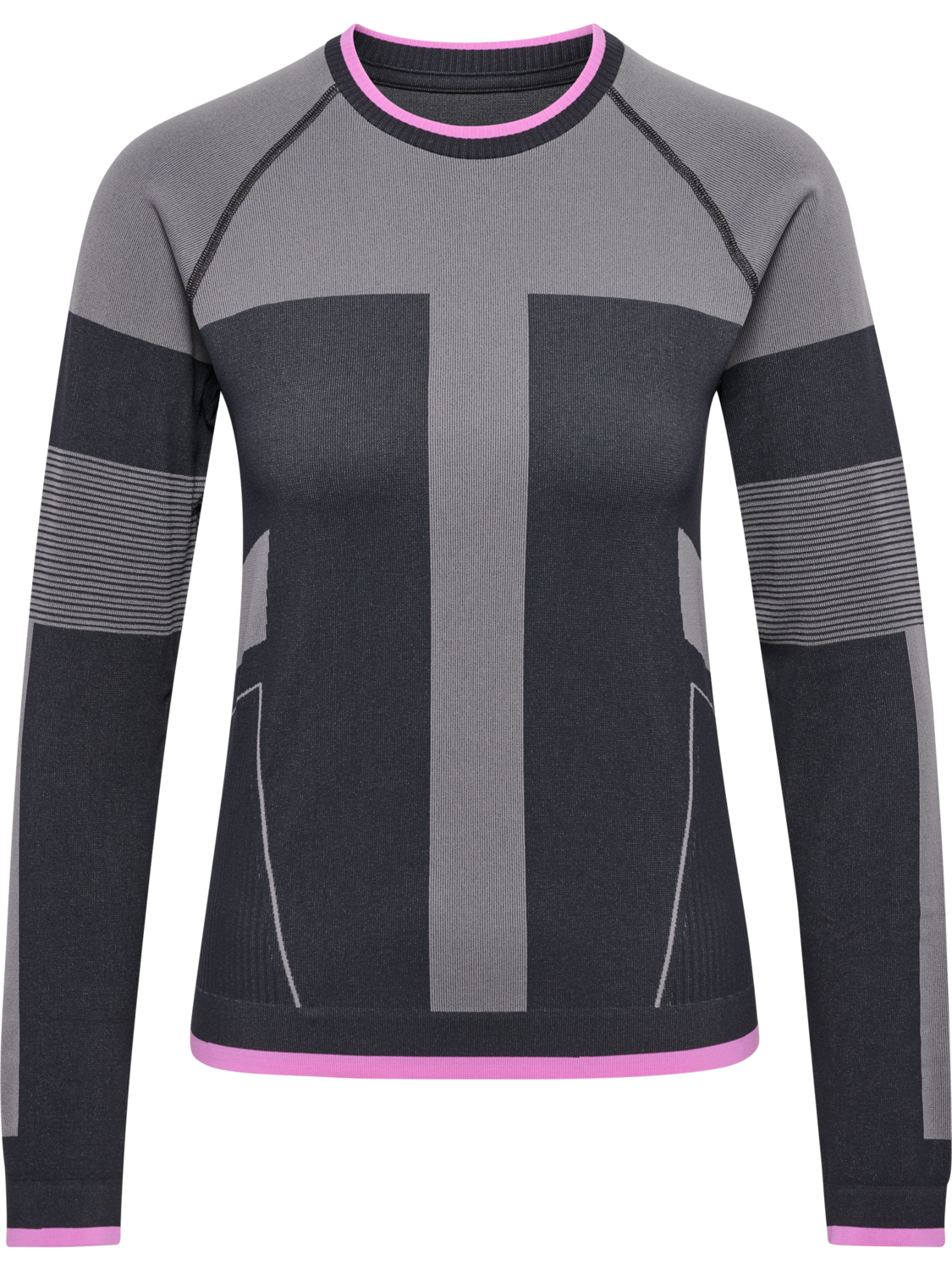 hmlSEAMLESS TEE LS, OBSIDIAN, packshot