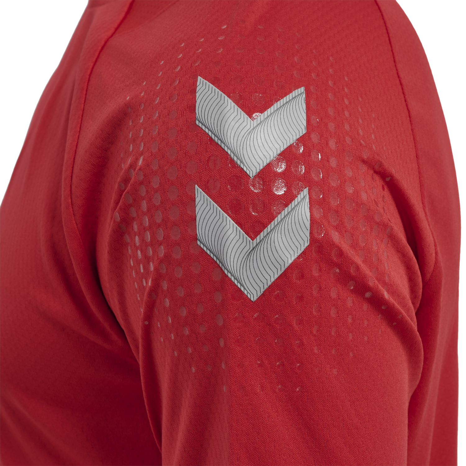 hmlLEAD S/S POLY JERSEY, TRUE RED, packshot