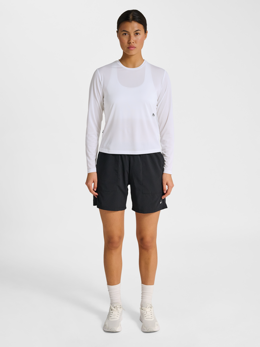 hmlPULSE WORKOUT W T-SHIRT L/S, WHITE, model