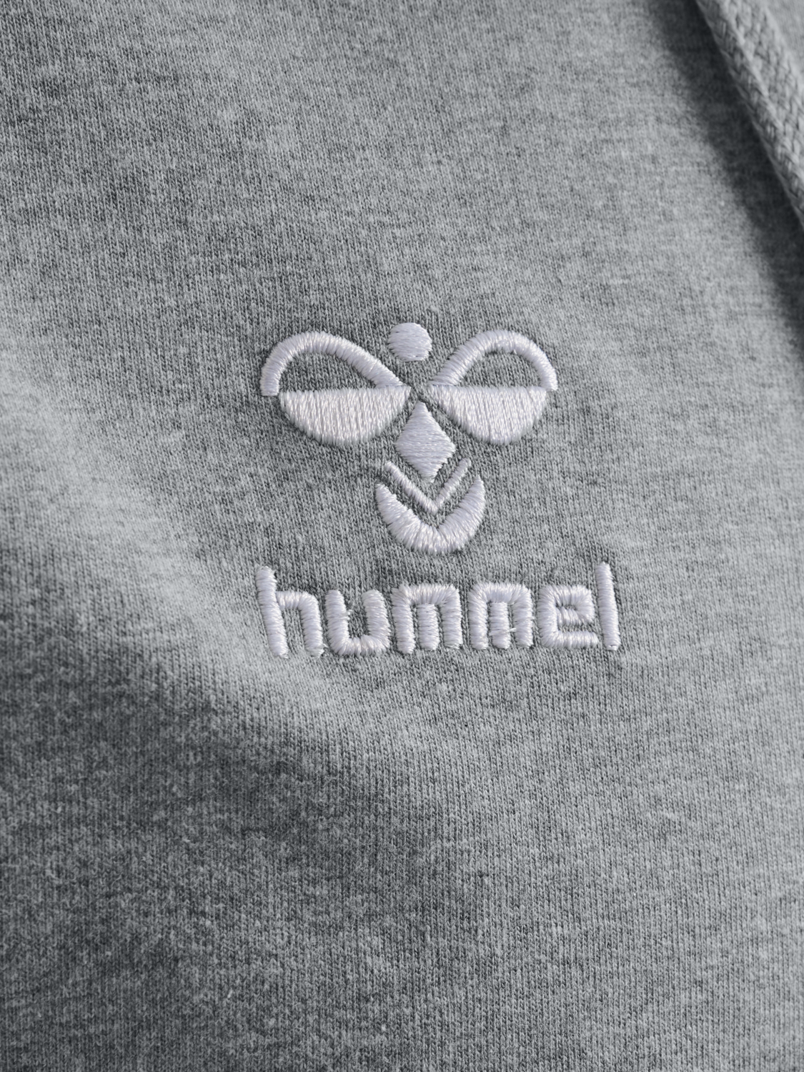 hmlGO 2.0 ZIP HOODIE, GREY MELANGE, packshot