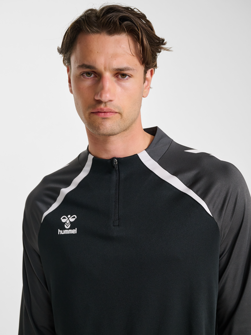 hmlLEAD 2.0 HALF ZIP, BLACK/ASPHALT, model