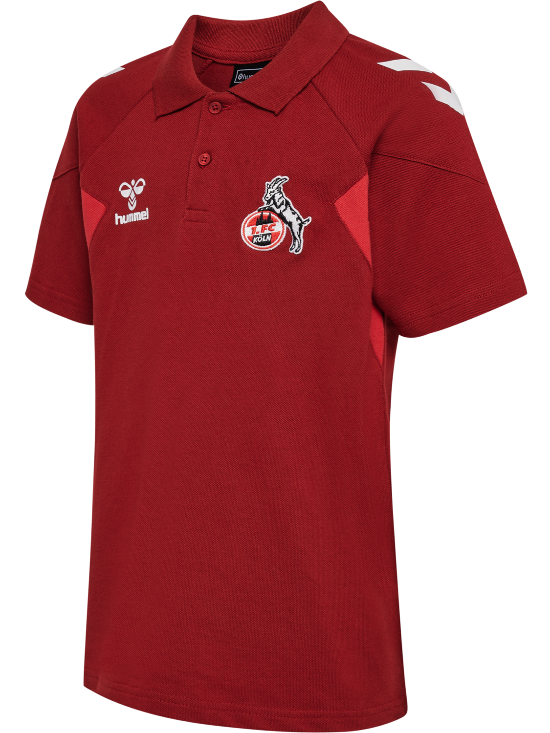 1FCK 23/24 TRAVEL POLO KIDS, RED DAHLIA, packshot