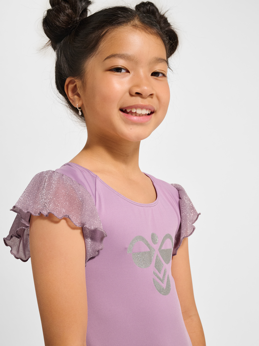 hmlJR MIX GLITTER DRESS, LAVENDER MIST, model