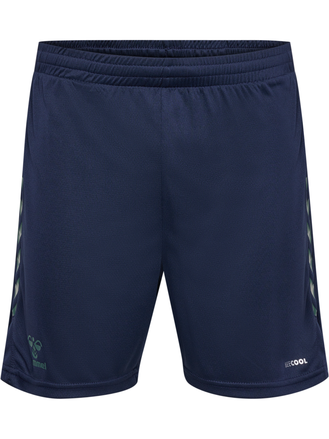 hmlSTALTIC POLY SHORTS, MARINE/DUCK GREEN, packshot