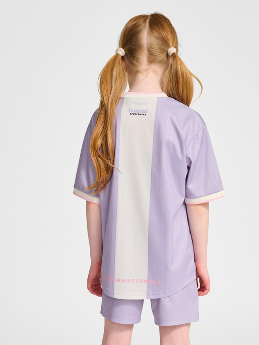 hmlJR LOOSE BALL  JERSEY S/S, LAVENDER, model