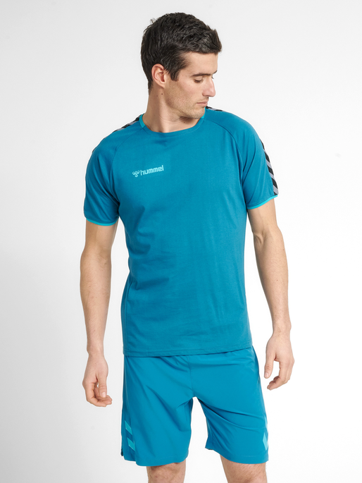hmlAUTHENTIC TRAINING TEE, CELESTIAL, model