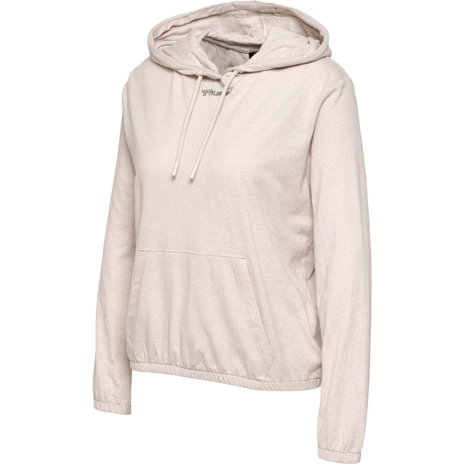 hmlZANDRA HOODIE, PUMICE STONE MELANGE, packshot