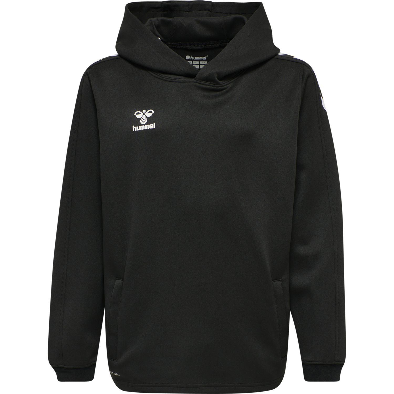 hmlCORE XK POLY KIDS SWEAT HOODIE, BLACK/BLACK, packshot