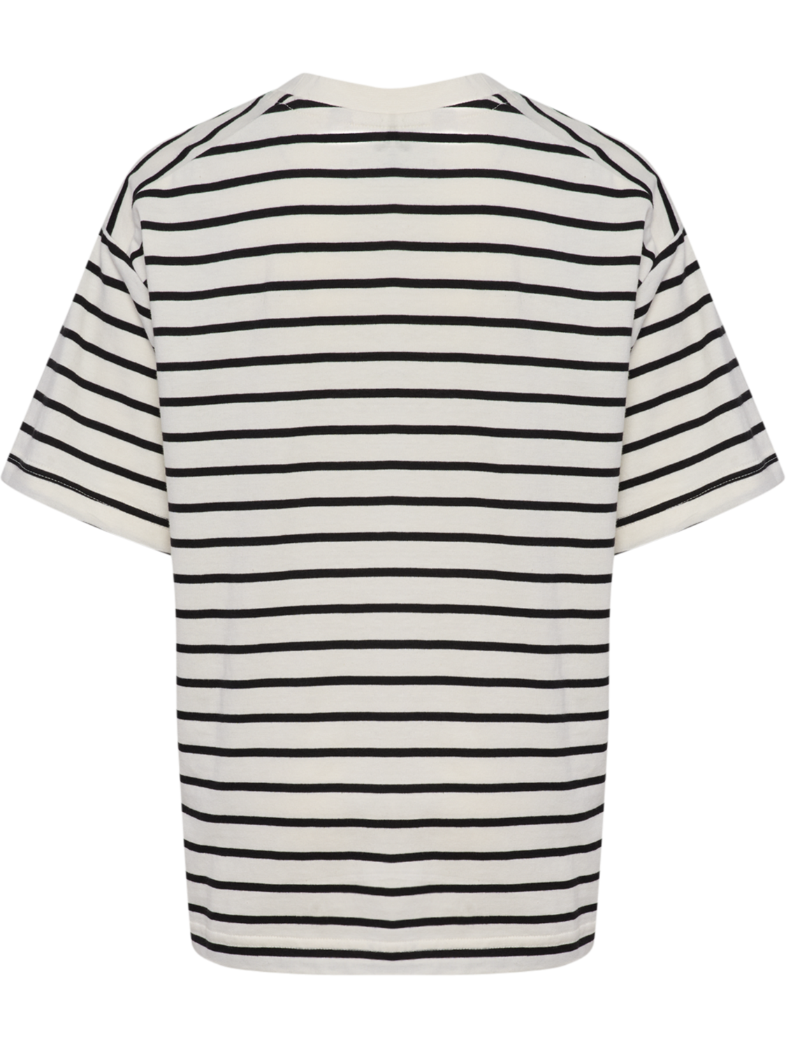 hmlJR LOOSE STRIPED T-SHIRT S/S BEE, TOFU, packshot