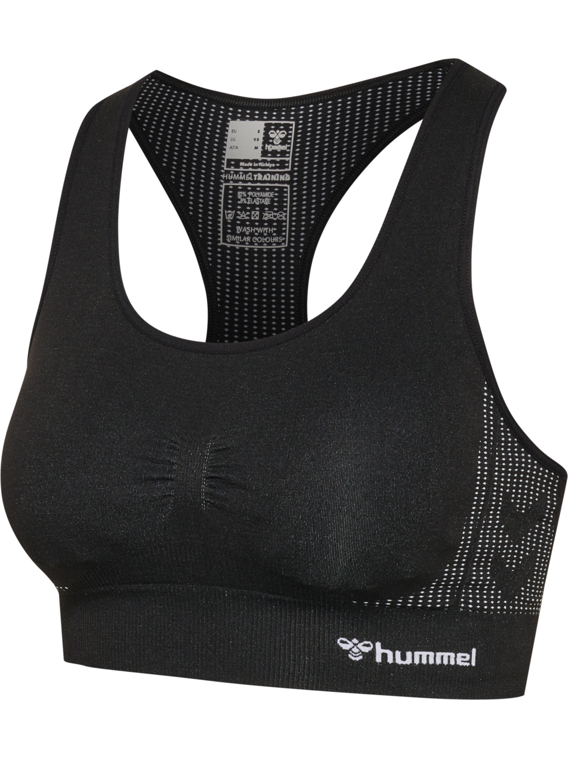hmlMT SHAPING SEAMLESS PADDED BRA, BLACK, packshot