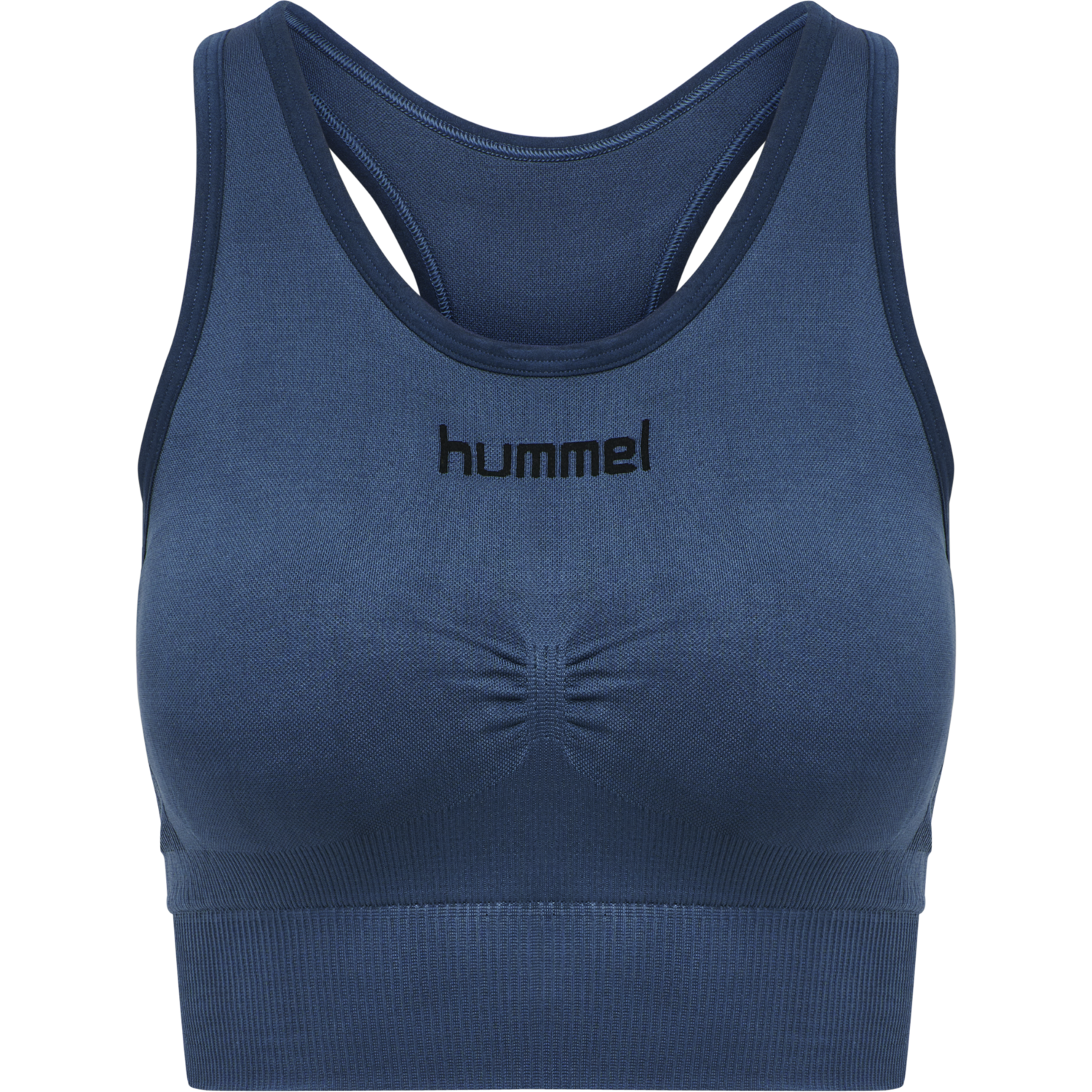 HUMMEL FIRST SEAMLESS BRA WOMEN, DARK DENIM, packshot