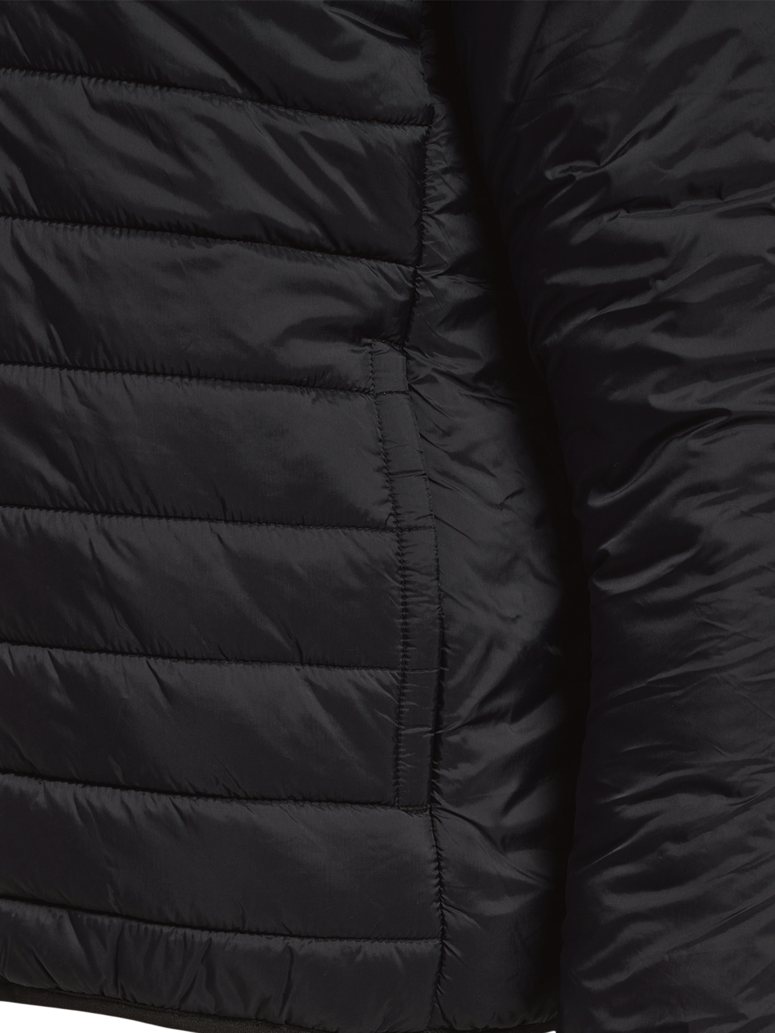 hmlGO QUILTED HOOD JACKET, BLACK, packshot