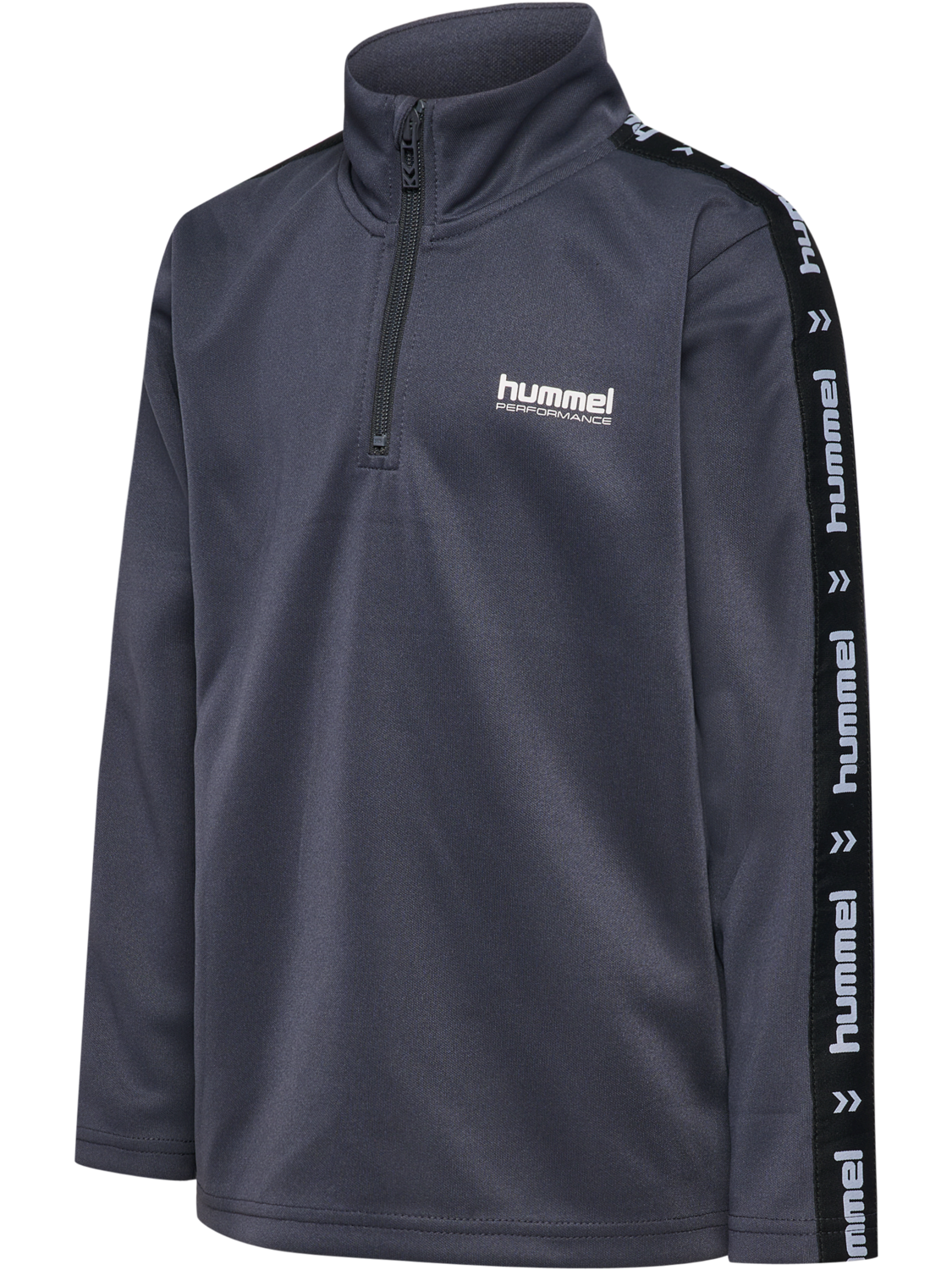 hmlJR GOAL TAPE HALFZIP, EBONY, packshot