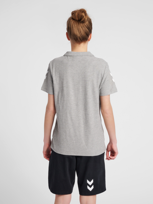 HMLGO COTTON POLO WO, GREY MELANGE, model
