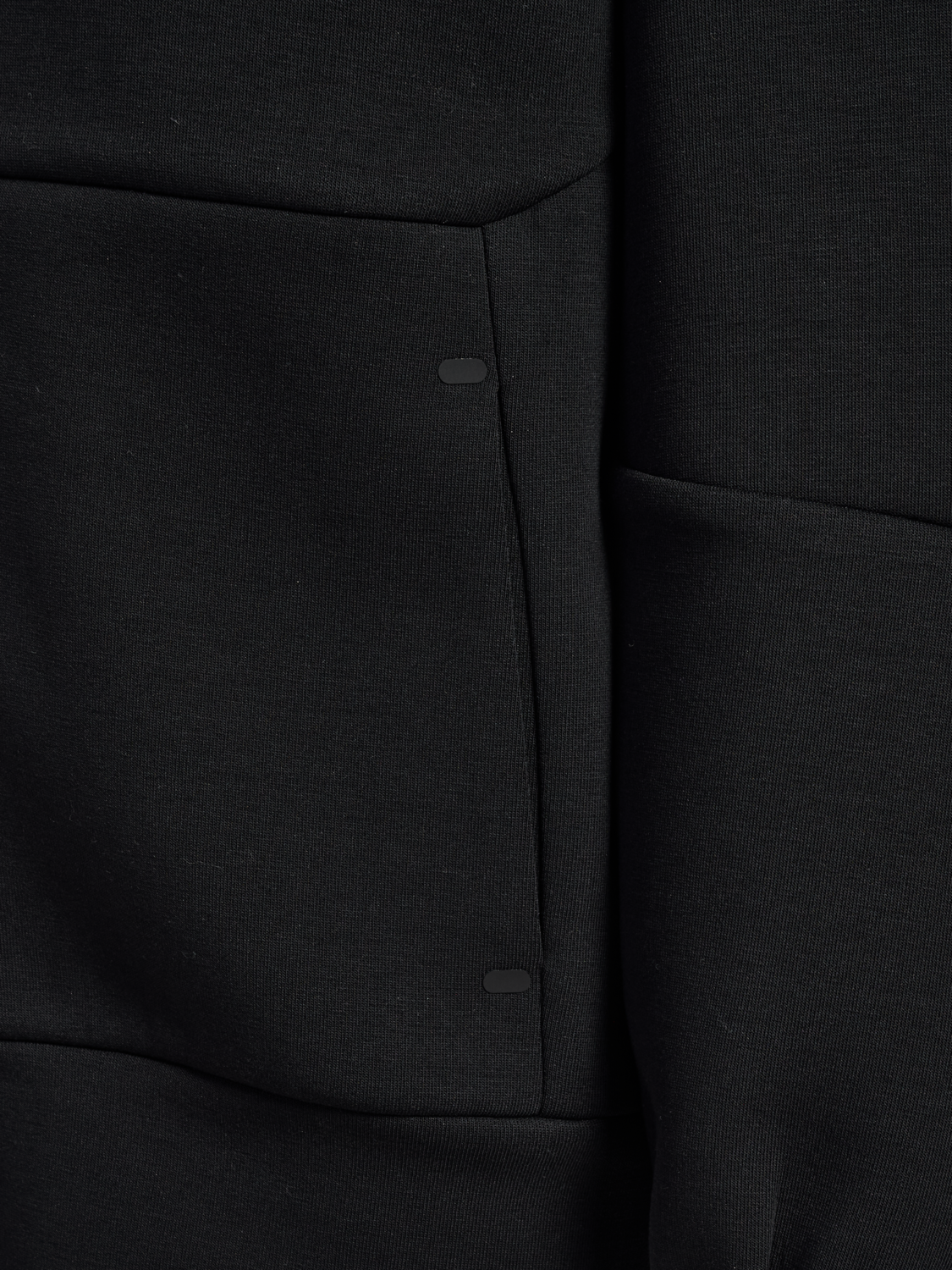 hmlJR TECH FLEECE ZIP HOODIE, BLACK, packshot