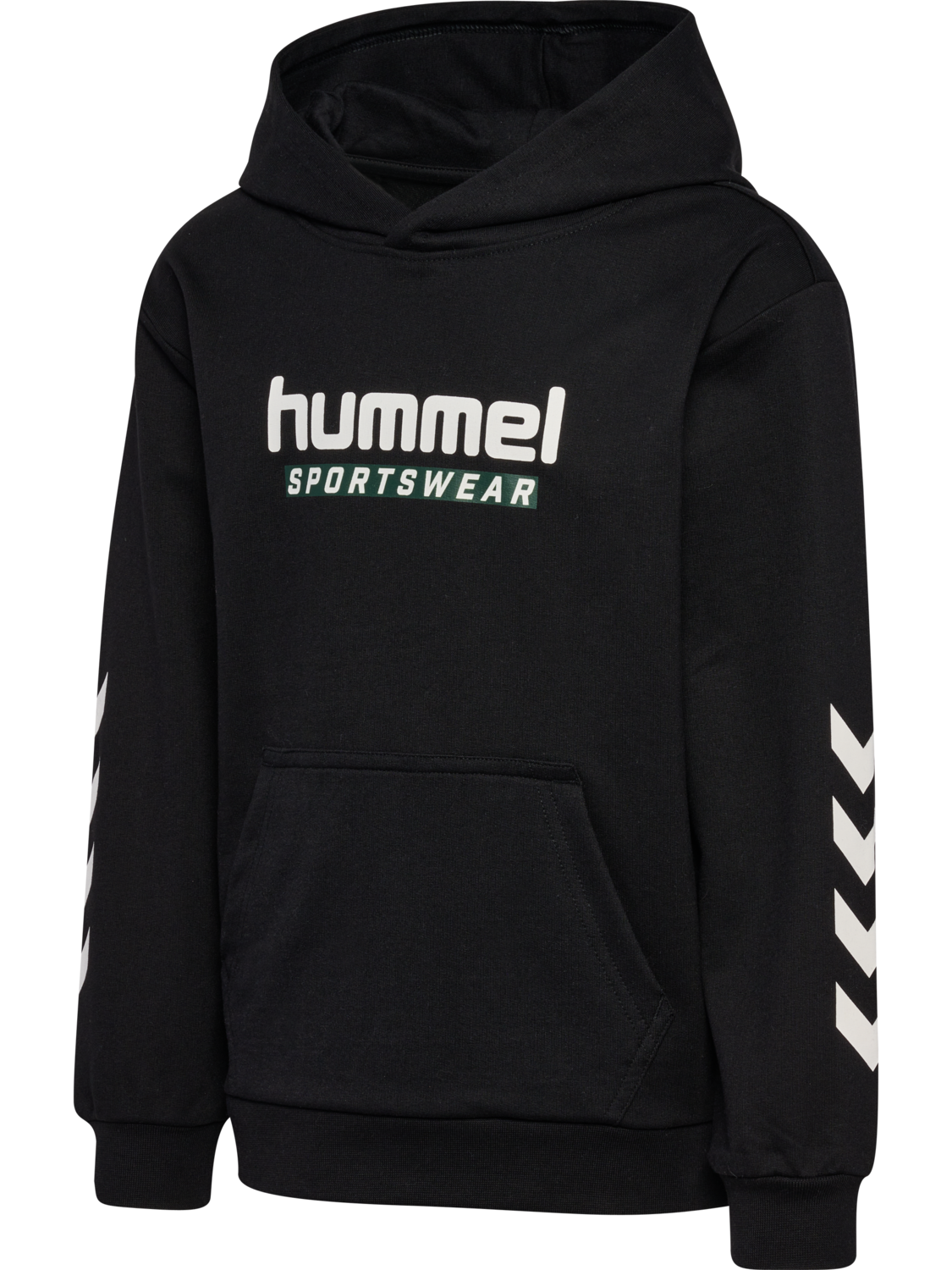 hmlJR LOGO HOODIE, BLACK, packshot
