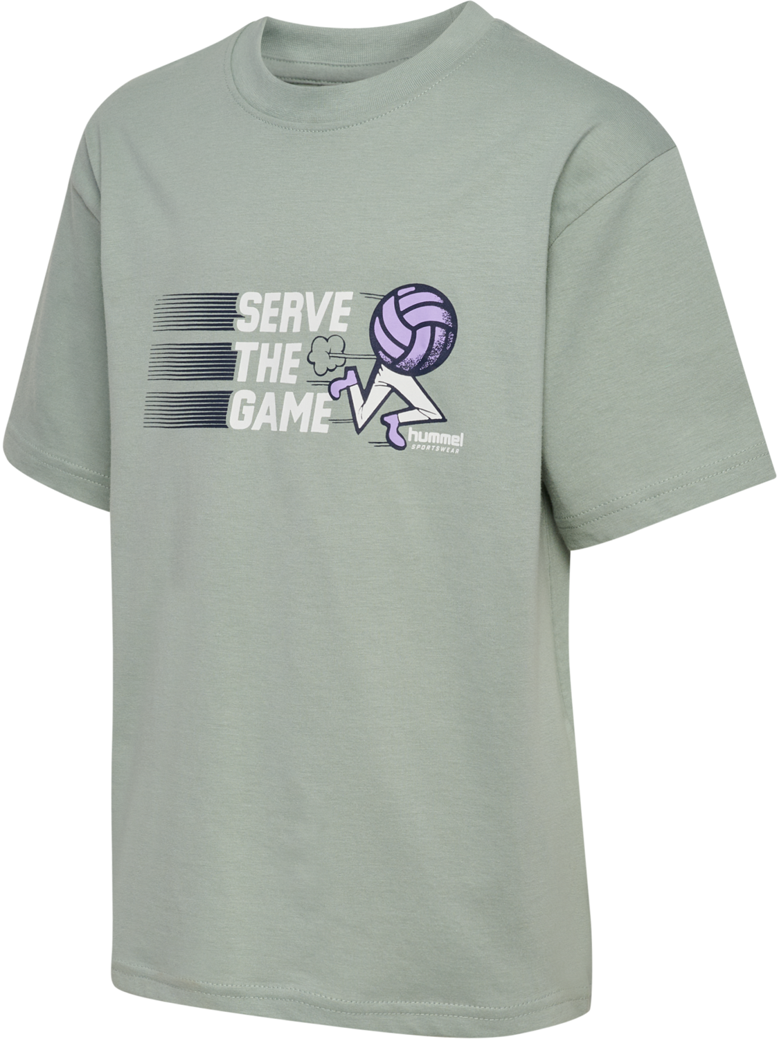 hmlJR LOOSE T-SHIRT S/S HS GRAPHIC, ICEBERG GREEN, packshot