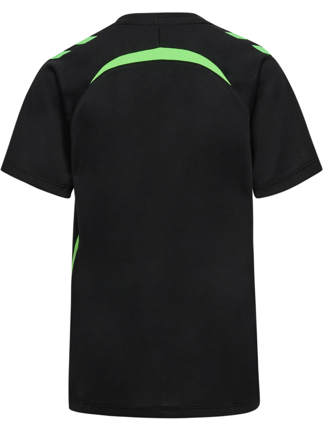 hmlLEAD 2.0 JERSEY S/S KIDS, BLACK/GREEN GECKO, packshot