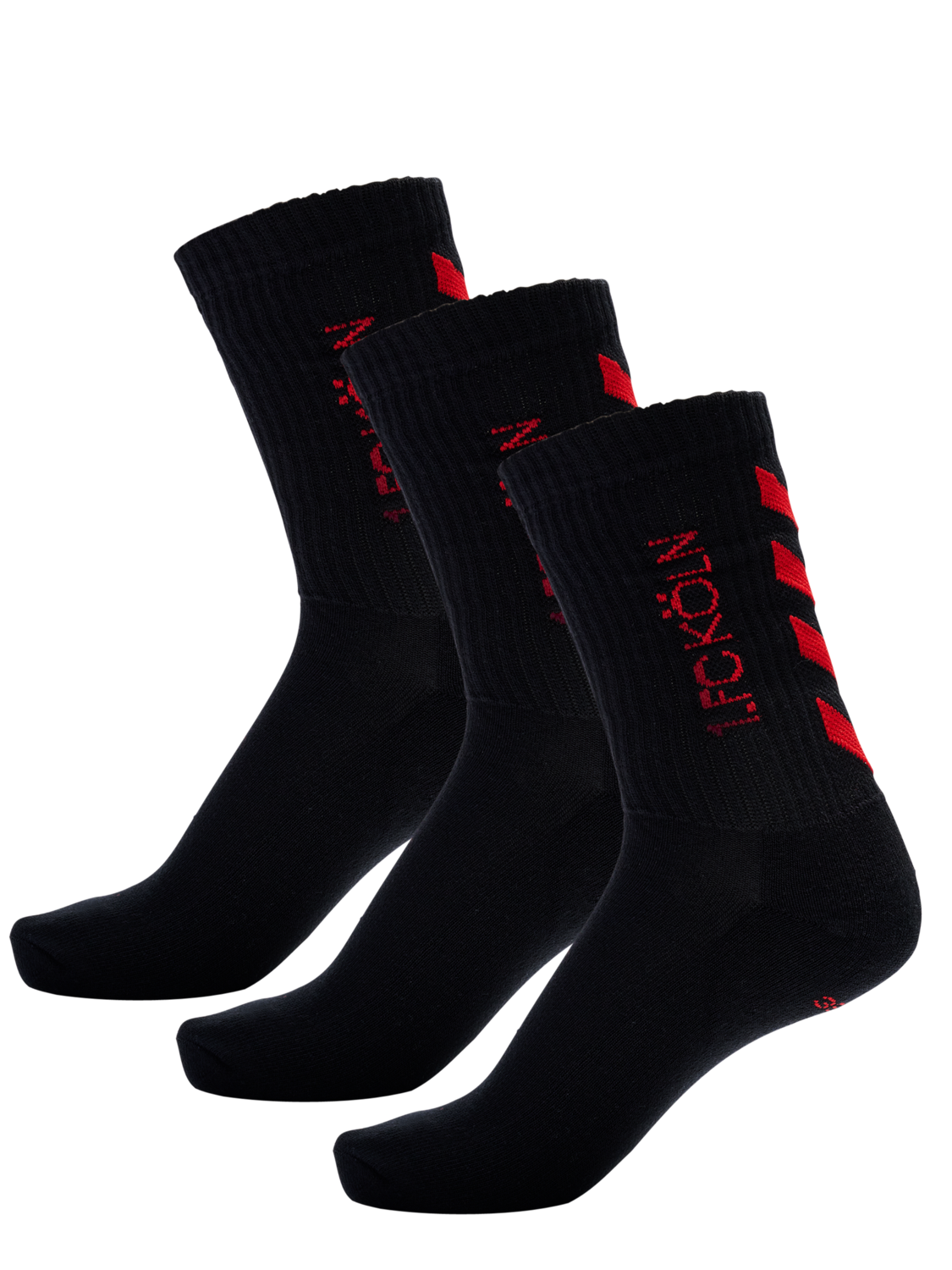 1FCK FUNDAMENTAL SOCKS 3-PACK, BLACK/RED, packshot