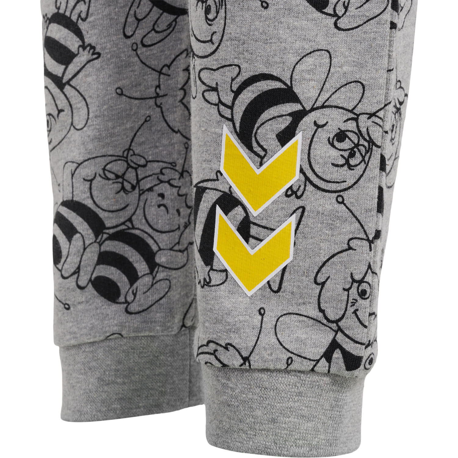 hmlMAYA AOP CREWSUIT, GREY MELANGE, packshot