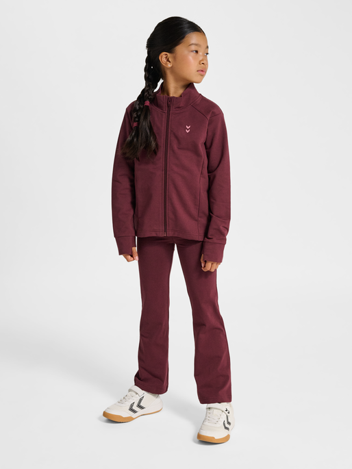 hmlJR SOFT ZIP JACKET, VINEYARD WINE, model