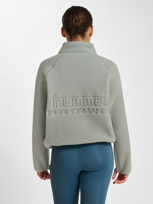 hmlPULSE FLEECE W PULLOVER, BELGIAN BLOCK, model