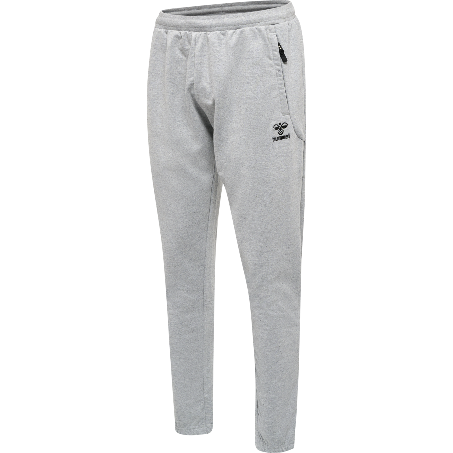 hmlMOVE GRID COTTON PANTS, GREY MELANGE, packshot