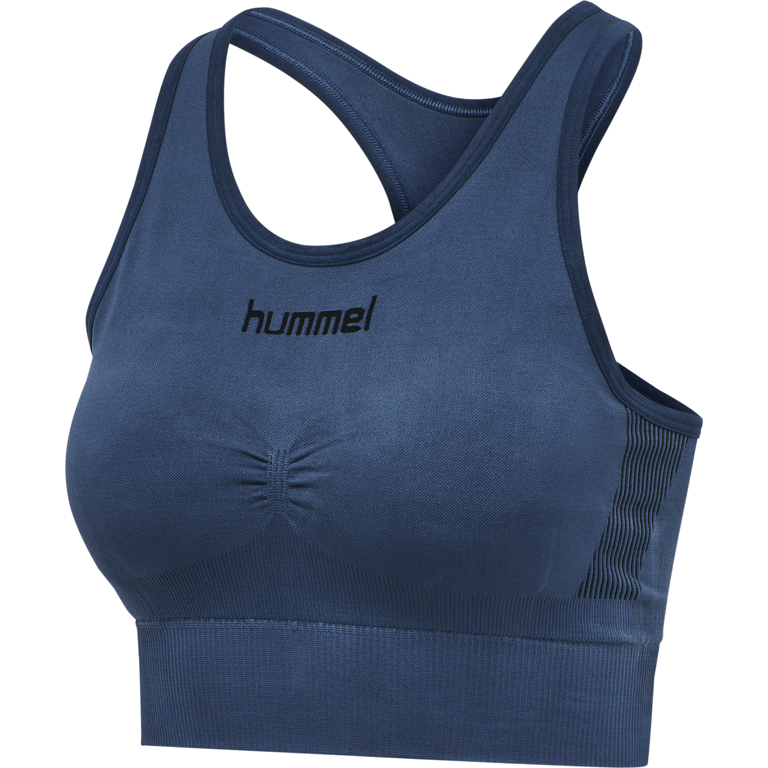 HUMMEL FIRST SEAMLESS BRA WOMEN, DARK DENIM, packshot