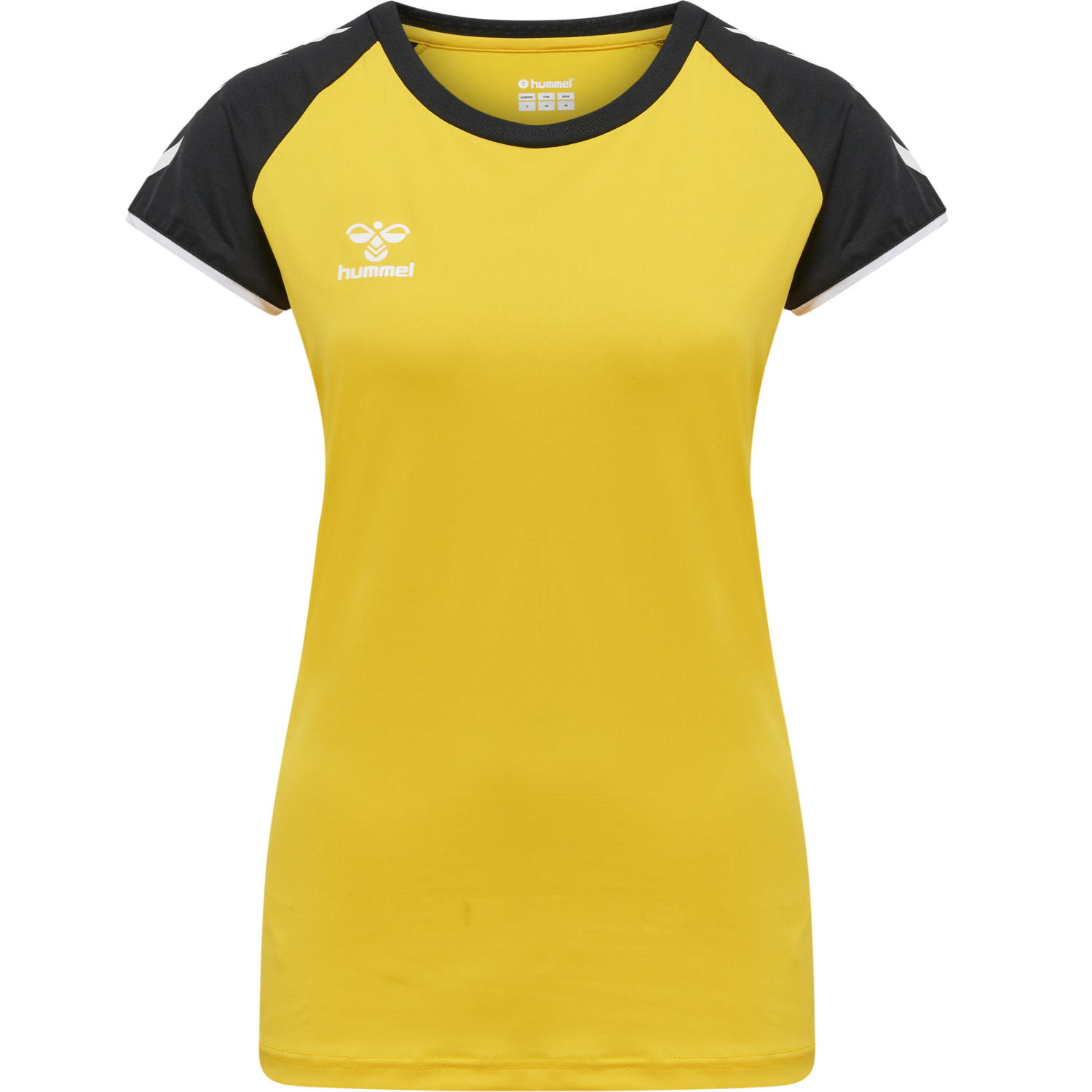 hmlCORE VOLLEY STRETCH TEE WO, BLAZING YELLOW, packshot