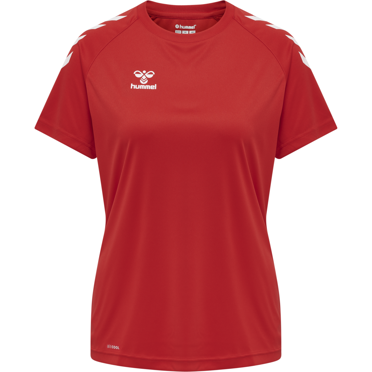 hmlCORE XK CORE POLY TEE  S/S WOMAN, TRUE RED, packshot