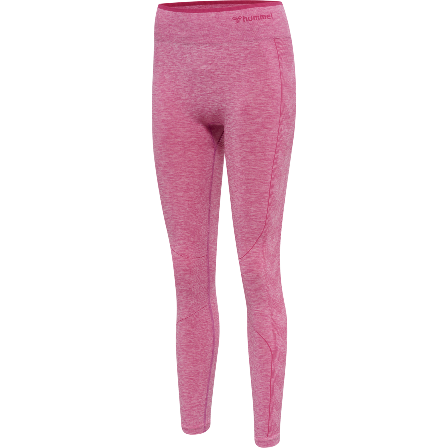 hmlMT UNA SEAMLESS MID WAIST TIGHTS, AZALEA PINK MELANGE, packshot