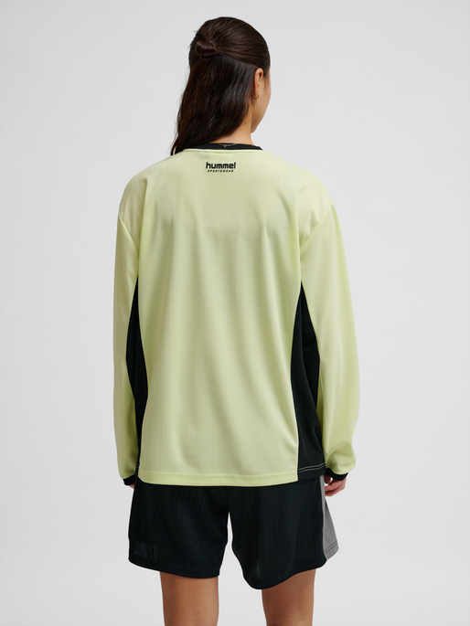 hmlLOOSE FB JERSEY L/S TOPSCORER, SHADOW LIME, model