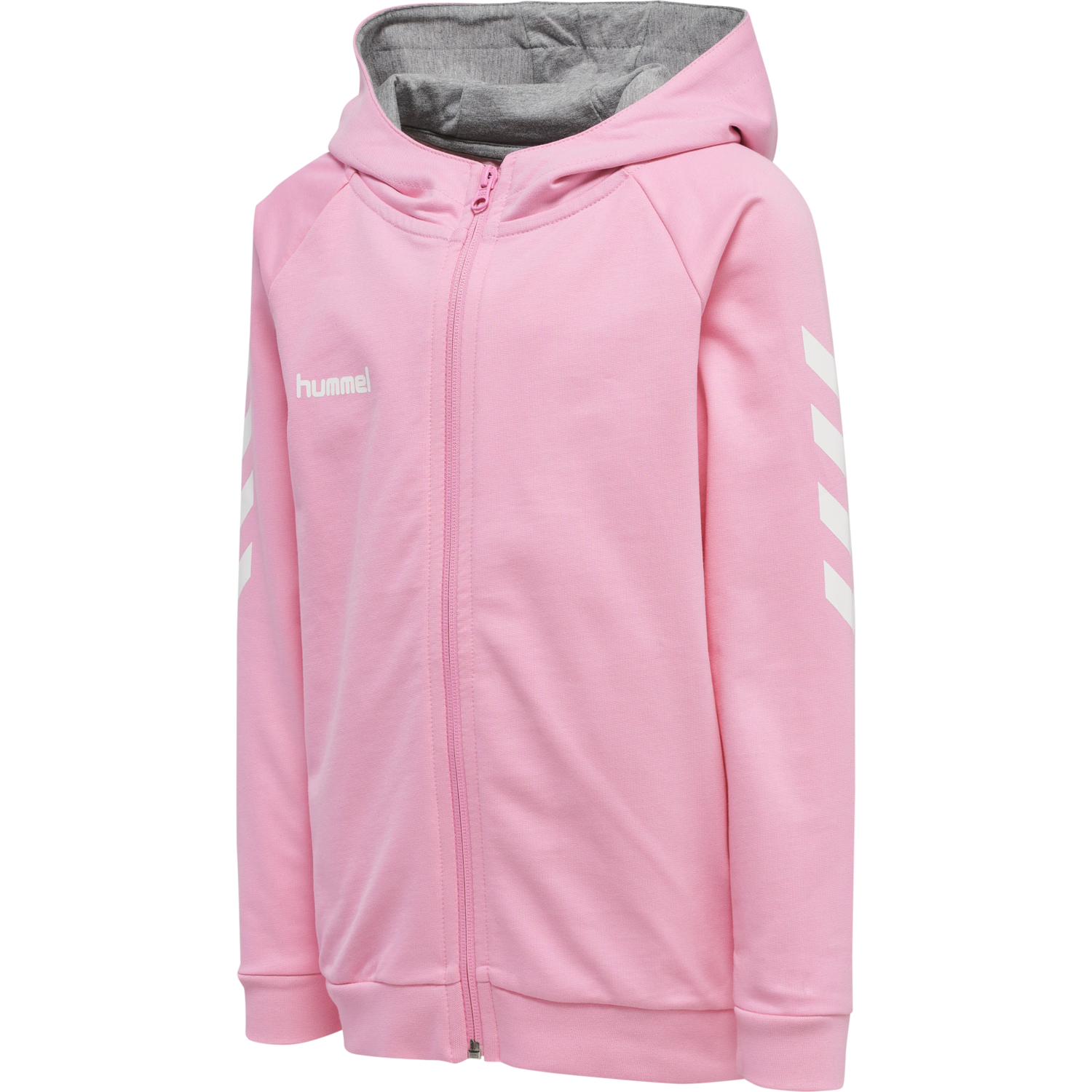 HMLGO KIDS COTTON ZIP HOODIE, COTTON CANDY, packshot