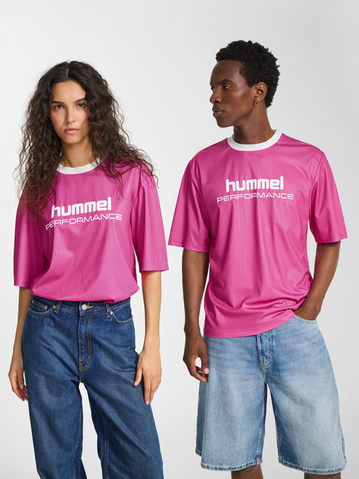 hmlPULSE LOOSE JERSEY S/S, CAMEO PINK, model
