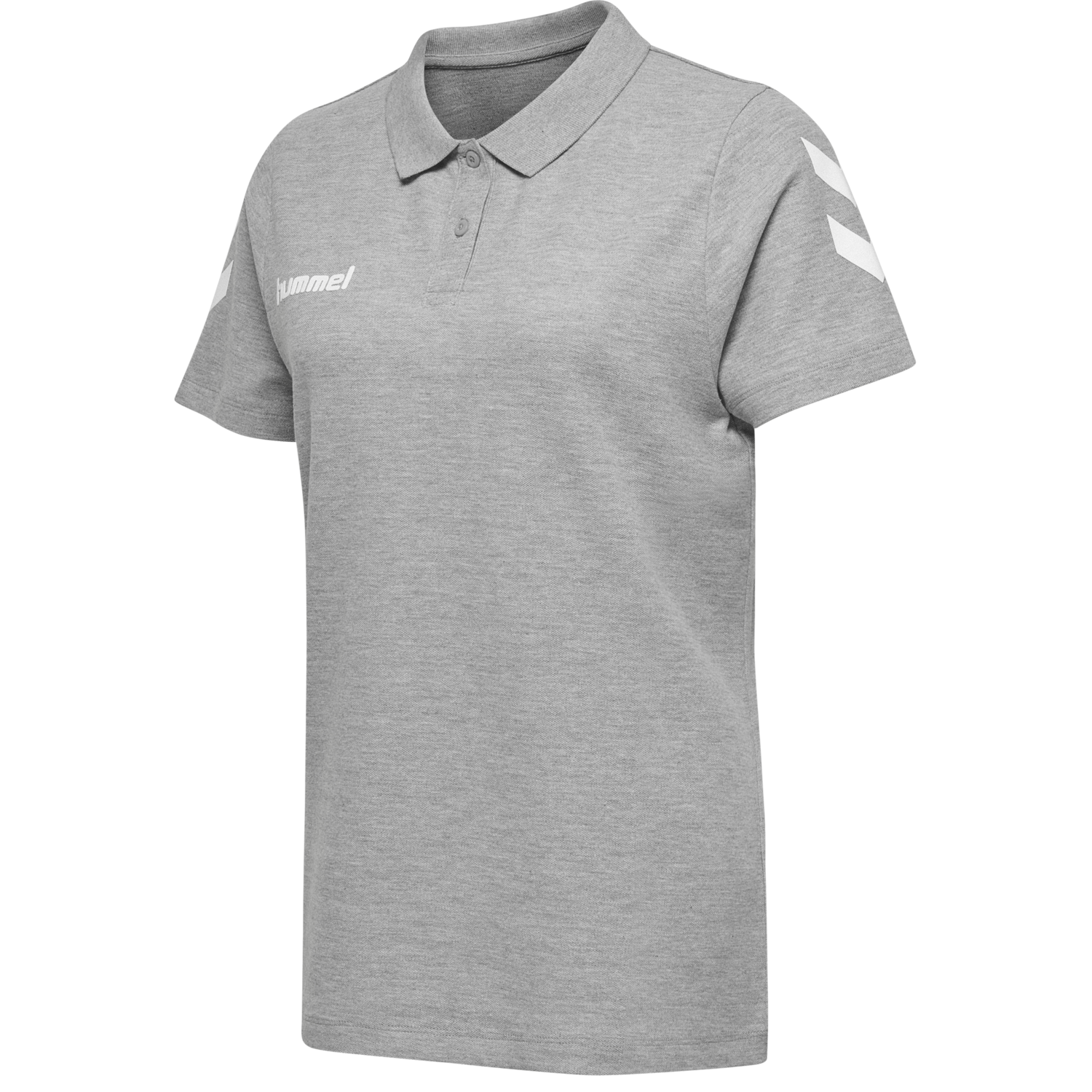 HMLGO COTTON POLO WO, GREY MELANGE, packshot