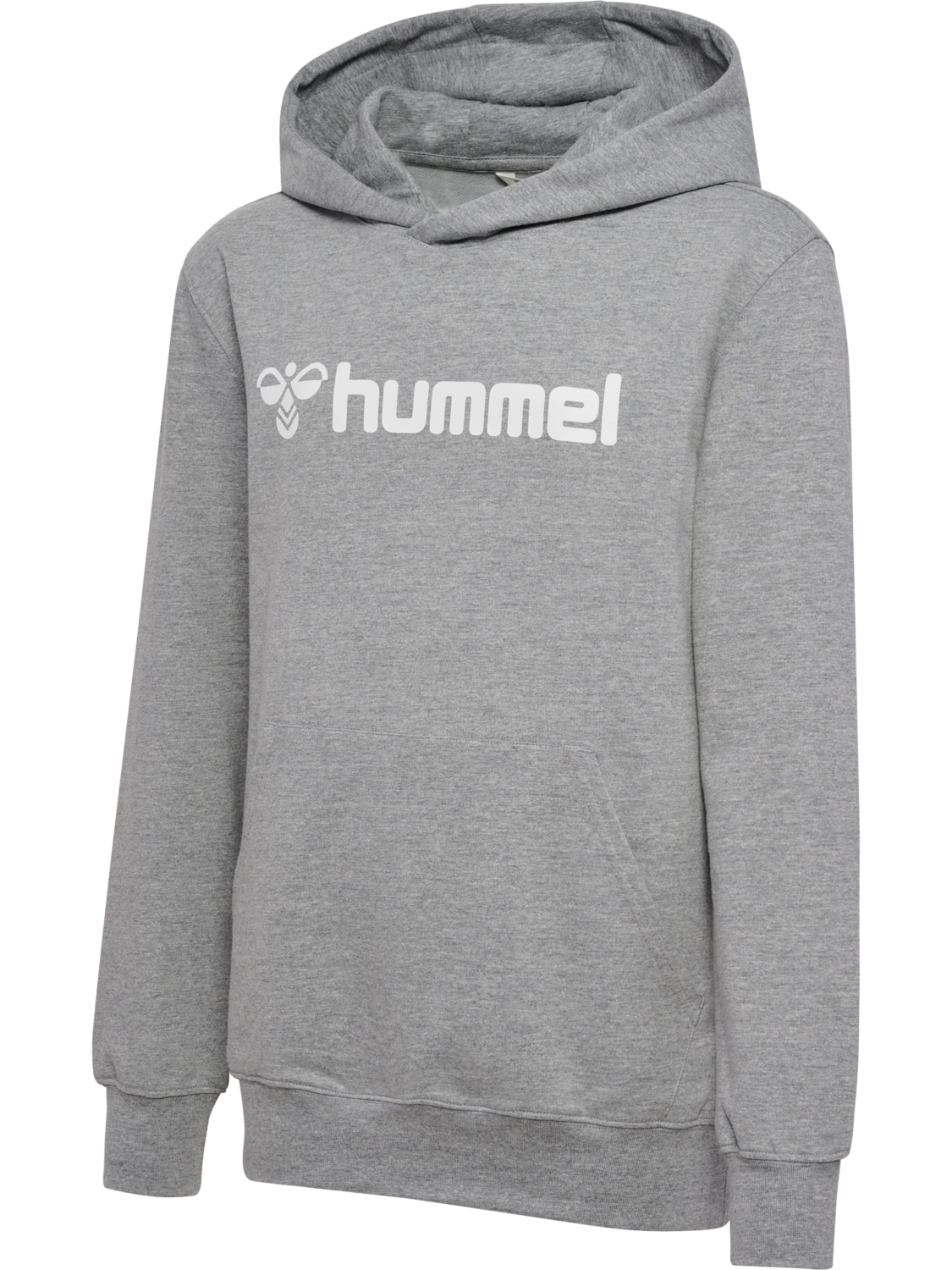 hmlGO 2.0 LOGO HOODIE KIDS, GREY MELANGE, packshot