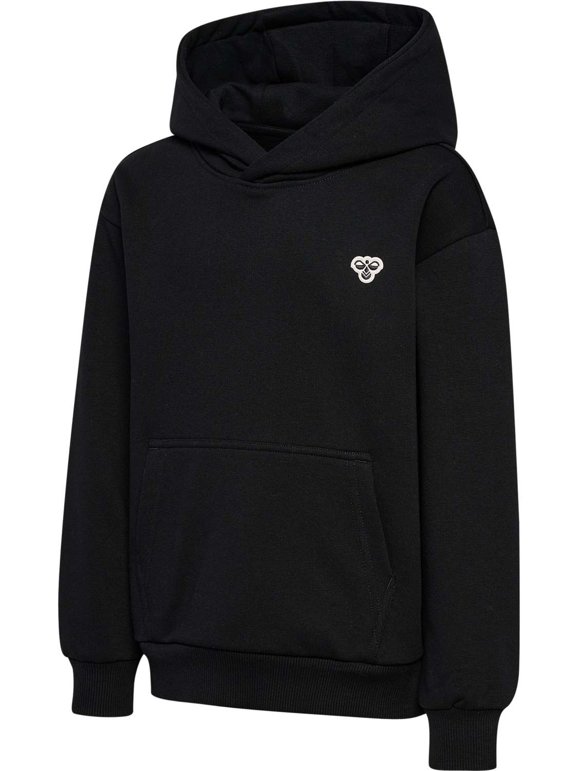 hmlJR LOOSE HOODIE BEE, BLACK, packshot