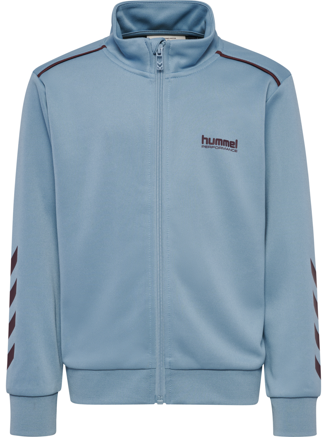 hmlJR TRACKSUIT, FADED DENIM/VINEYARD WINE, packshot