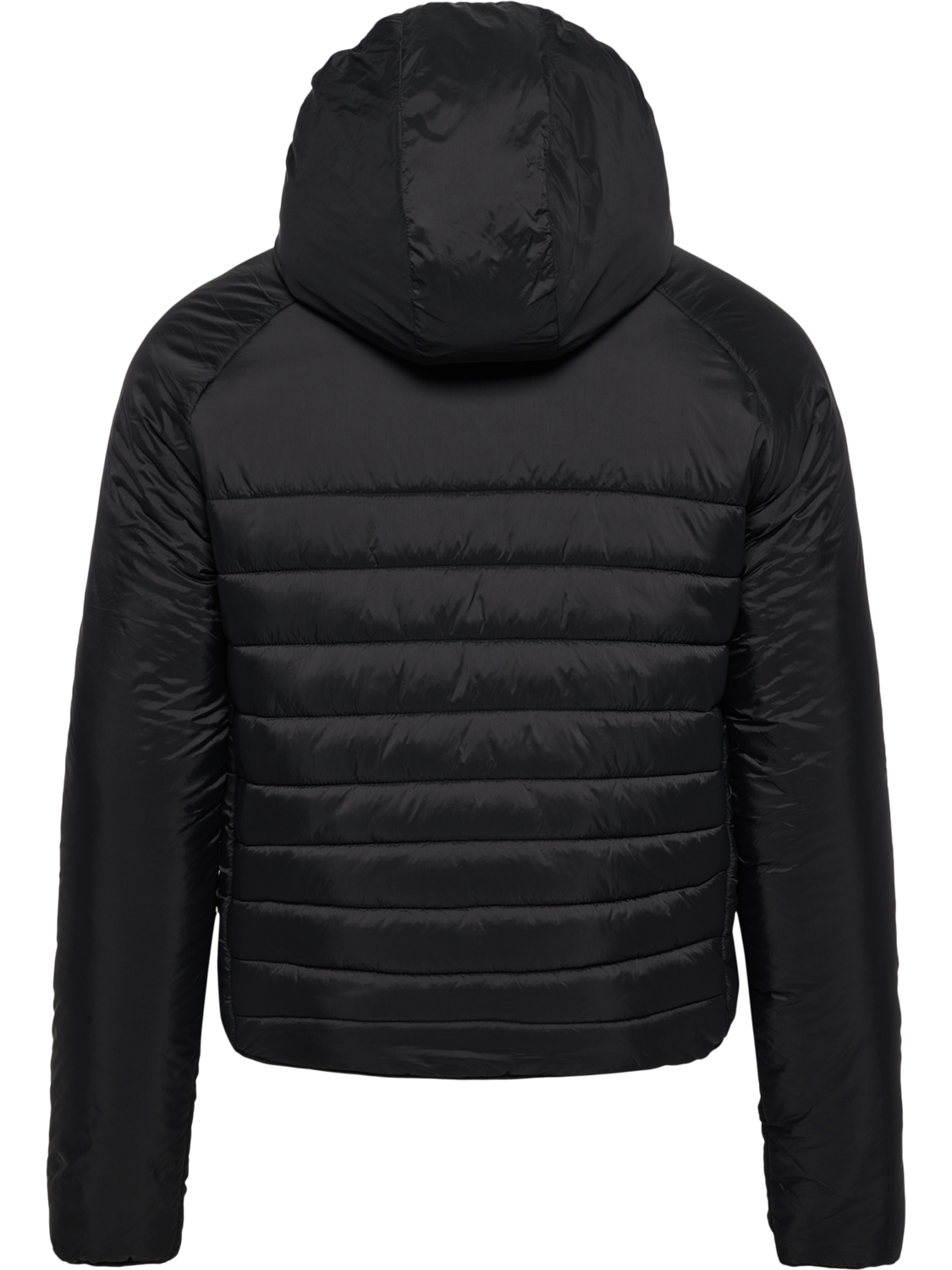 hmlGO QUILTED HOOD JACKET, BLACK, packshot