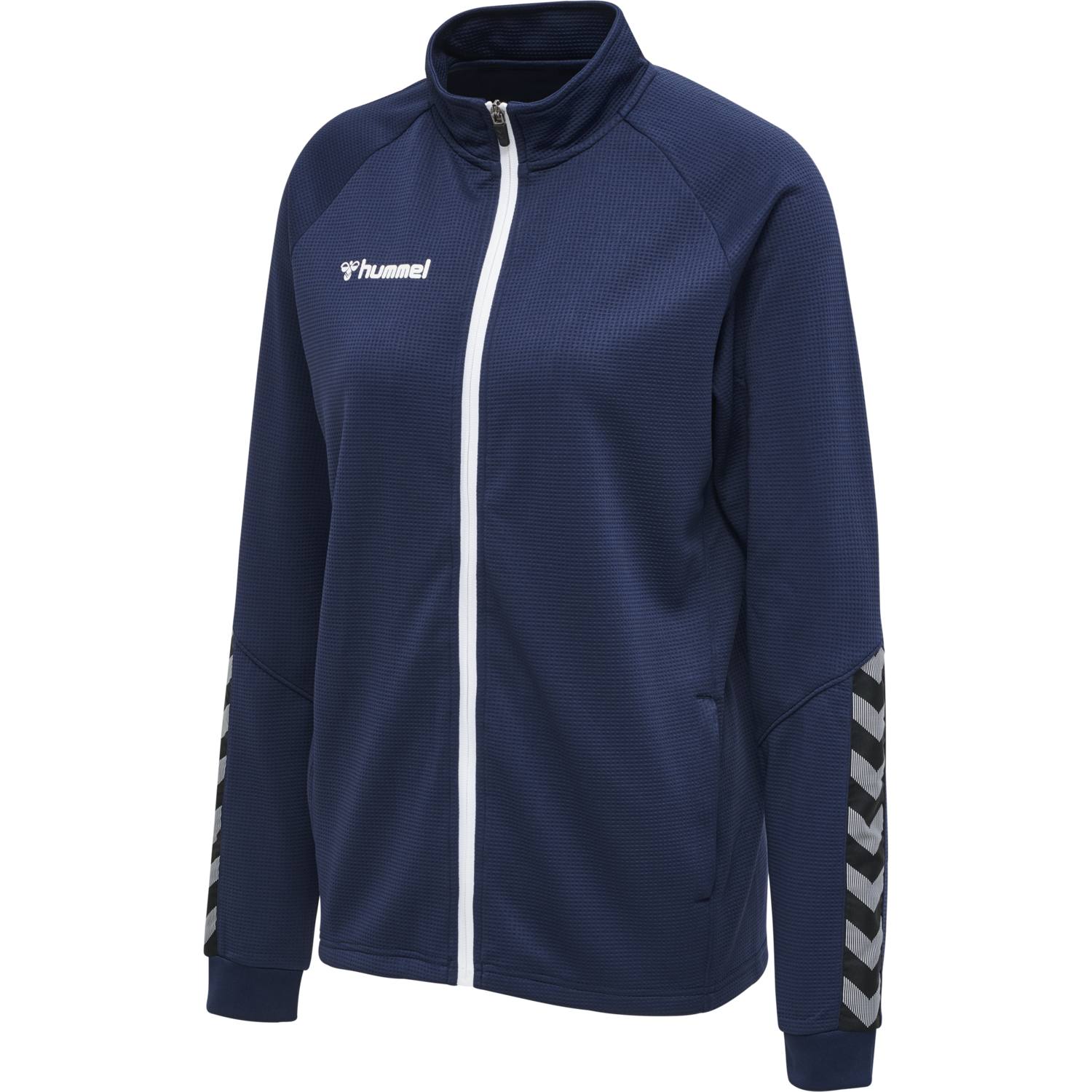 hmlAUTHENTIC WOMEN POLY ZIP JACKET, MARINE, packshot